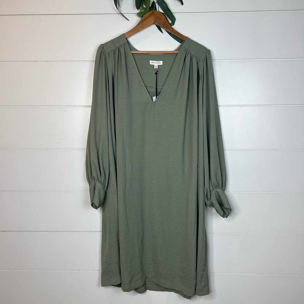 Prologue Sage Green Shift Dress - Size Large - NWT